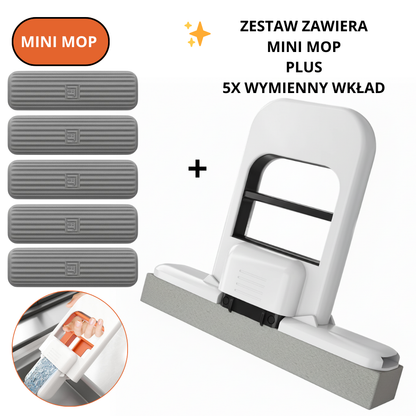 Kompaktowy i przenośny MINI MOP.Szybkie wyciskanie jedną ręką.