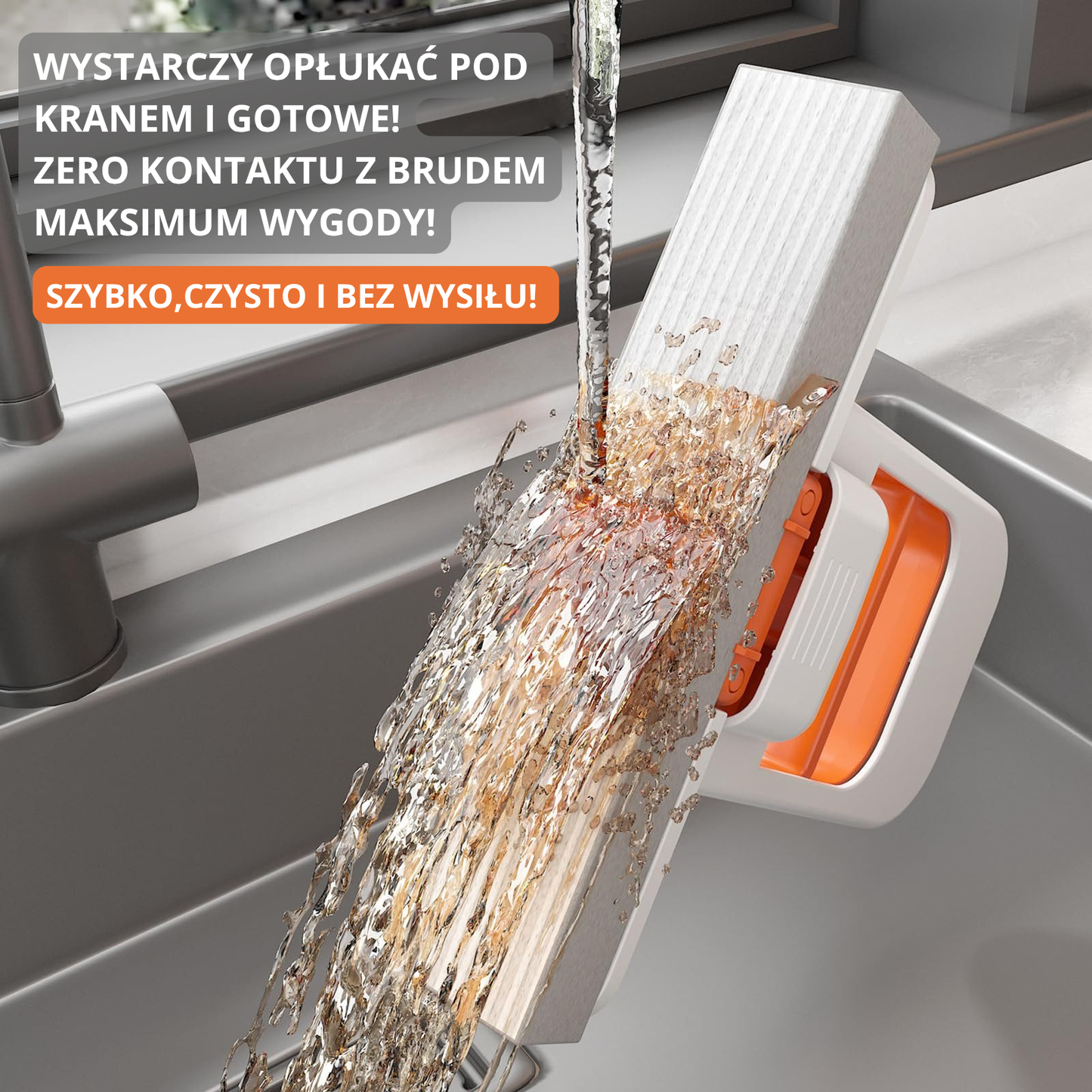 Kompaktowy i przenośny MINI MOP.Szybkie wyciskanie jedną ręką.